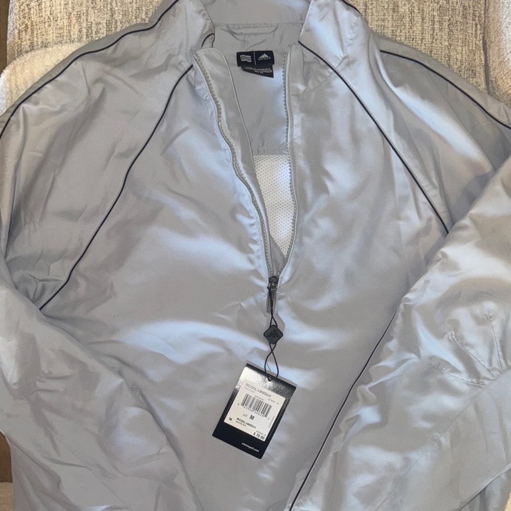 Adidas Men's Light Gray Windbreaker